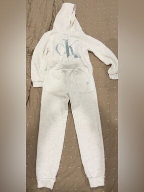 Calvin Klein Jeans Cream Drawstring Jogger Pants